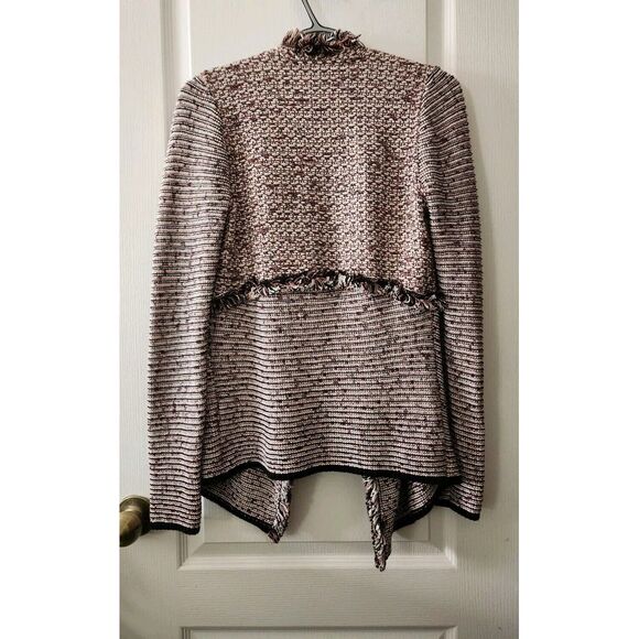 White House Black Market Fringe Knit Cardigan‎ Long Sleeve Cotton Blend Size S - Picture 5 of 10